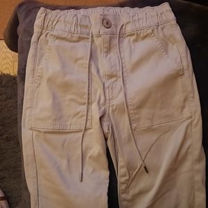 American Eagle super stretch cuffed pants in light gray